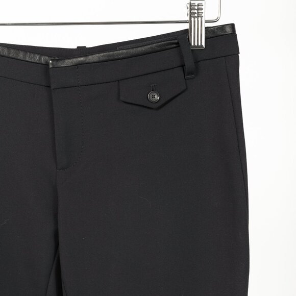 Gucci PF/13 Black Cotton-Blend Leather-Trim Cropped Riding Pants - Picture 4 of 12